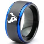 Texans Ring, Texans Wedding Band, Texans Wedding Ring, Texans Jewelry, Football Ring, Football Wedding Band
