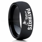 Patriots Ring, Patriots Wedding Band, Patriots Wedding Ring, Patriots Jewelry, Football Ring, Football Wedding Band