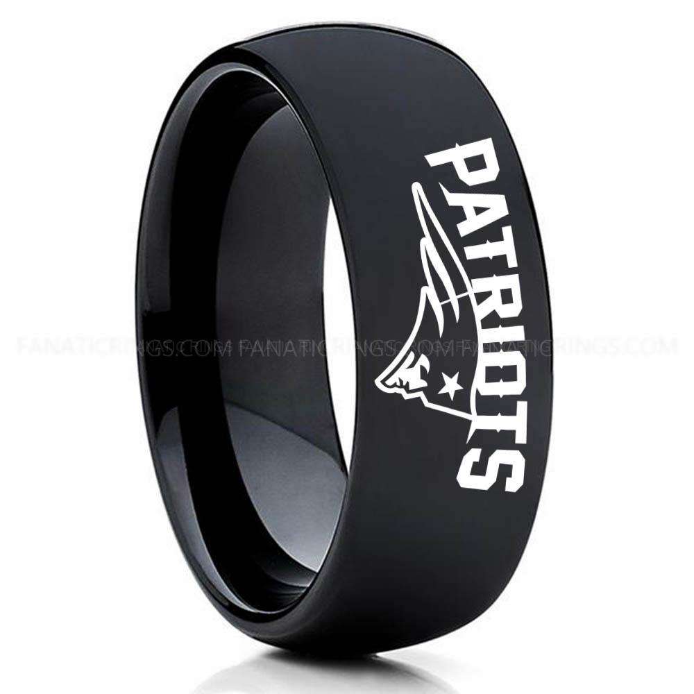 Star Wars 4 Patriots Ring, Patriots Wedding Band, Patriots Wedding Ring, Patriots Jewelry, Football Ring, Football Wedding Band - Image 1