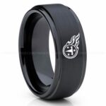 Titans Ring, Titans Wedding Band, Titans Wedding Ring, Titans Jewelry, Football Ring, Football Wedding Band