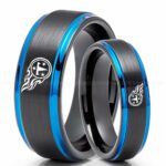 Titans Ring, Titans Wedding Band, Titans Wedding Ring, Titans Jewelry, Football Ring, Football Wedding Band