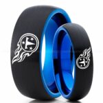 Titans Ring, Titans Wedding Band, Titans Wedding Ring, Titans Jewelry, Football Ring, Football Wedding Band