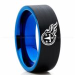 Titans Ring, Titans Wedding Band, Titans Wedding Ring, Titans Jewelry, Football Ring, Football Wedding Band