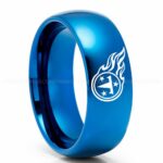 Titans Ring, Titans Wedding Band, Titans Wedding Ring, Titans Jewelry, Football Ring, Football Wedding Band