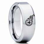 Titans Ring, Titans Wedding Band, Titans Wedding Ring, Titans Jewelry, Football Ring, Football Wedding Band