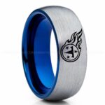 Titans Ring, Titans Wedding Band, Titans Wedding Ring, Titans Jewelry, Football Ring, Football Wedding Band