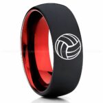 Volleyball Ring, Volleyball Wedding Band, Volleyball Wedding Ring, Volleyball Jewelry