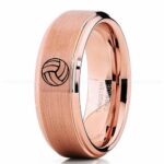 Volleyball Ring, Volleyball Wedding Band, Volleyball Wedding Ring, Volleyball Jewelry