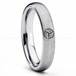 Volleyball Ring, Volleyball Wedding Band, Volleyball Wedding Ring, Volleyball Jewelry