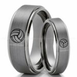 Volleyball Ring, Volleyball Wedding Band, Volleyball Wedding Ring, Volleyball Jewelry