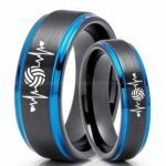 Volleyball Ring, Volleyball Wedding Band, Volleyball Wedding Ring, Volleyball Jewelry