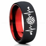 Volleyball Ring, Volleyball Wedding Band, Volleyball Wedding Ring, Volleyball Jewelry