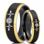 Volleyball Ring, Volleyball Wedding Band, Volleyball Wedding Ring, Volleyball Jewelry