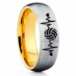 Volleyball Ring, Volleyball Wedding Band, Volleyball Wedding Ring, Volleyball Jewelry