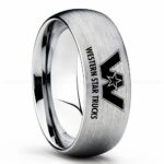 Western Star Trucks Ring, Western Star Trucks Wedding Ring, Trucker Ring, Western Star Wedding Band, Western Star Jewelry