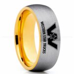 Western Star Trucks Ring, Western Star Trucks Wedding Ring, Trucker Ring, Western Star Wedding Band, Western Star Jewelry