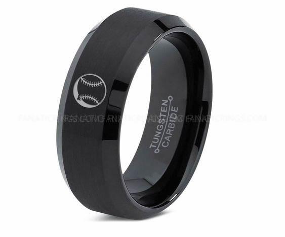 a377b6298b2602466ff0961041fe9c29 Baseball Ring, Baseball Wedding Ring, Baseball Wedding Band, Baseball Jewelry - Image 1