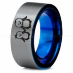 Penguin Ring, Penguin Jewelry, Penguins Wedding Ring, Penguins Wedding Band