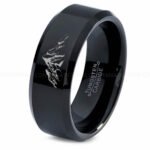 Mountain Ring, Mountain Range Ring, Mountains Scene Ring, Hunting Wedding Band