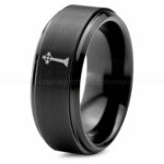 Cross Ring, Holy Trinity Ring, Holy Cross Wedding Ring, Cross Wedding Band, Religion Jewelry