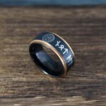Viking Rings, Runes Ring, Nordic Rings, Norsemen Rings, Nordic Runes Rings, Black Tungsten Bands - Image 4