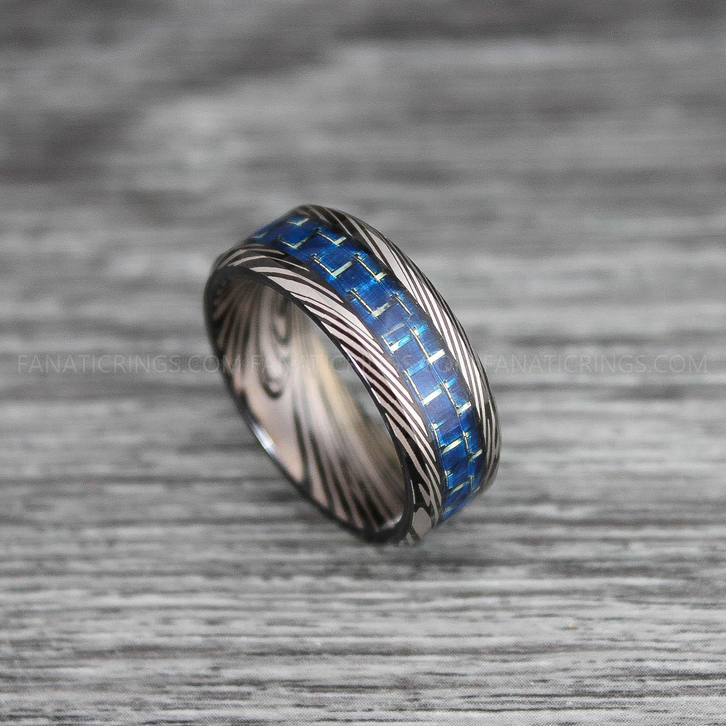 IMG_0077 Damascus Steel Ring, Damascus Steel Jewelry, Damascus Steel Wedding Ring, Damascus Steel Wedding Band - Image 1
