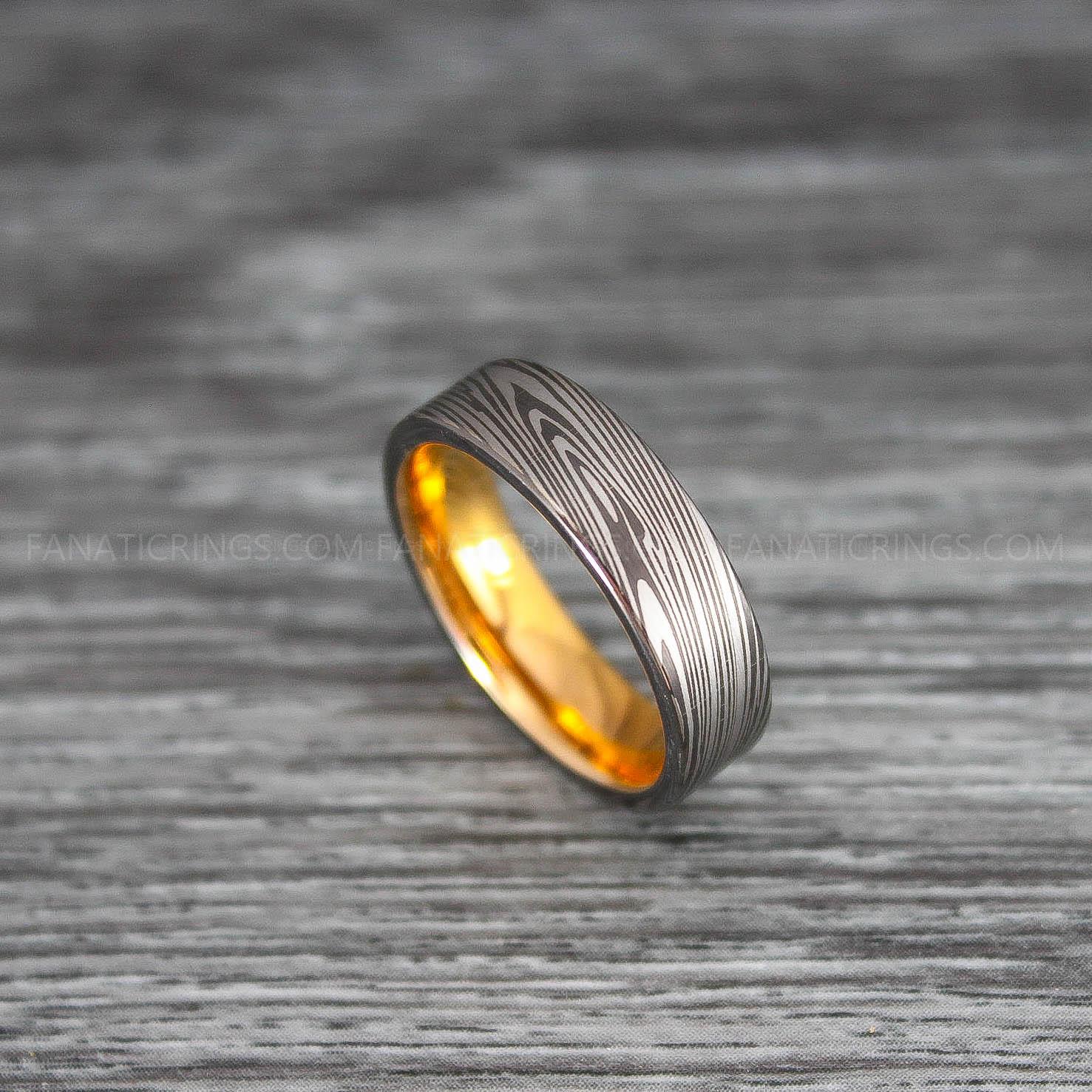 IMG_0081 Damascus Steel Ring, Damascus Steel Jewelry, Damascus Steel Wedding Ring, Damascus Steel Wedding Band - Image 1