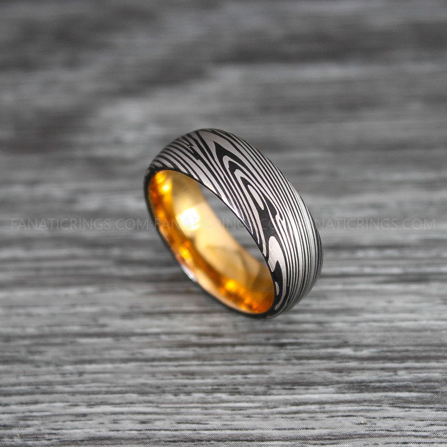 IMG_0083 Damascus Steel Ring, Damascus Steel Jewelry, Damascus Steel Wedding Ring, Damascus Steel Wedding Band - Image 1