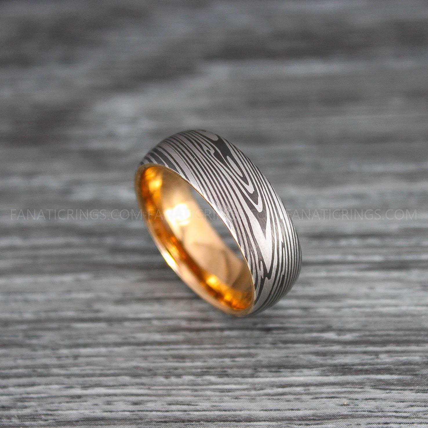 IMG_0084 Damascus Steel Ring, Damascus Steel Jewelry, Damascus Steel Wedding Ring, Damascus Steel Wedding Band - Image 1