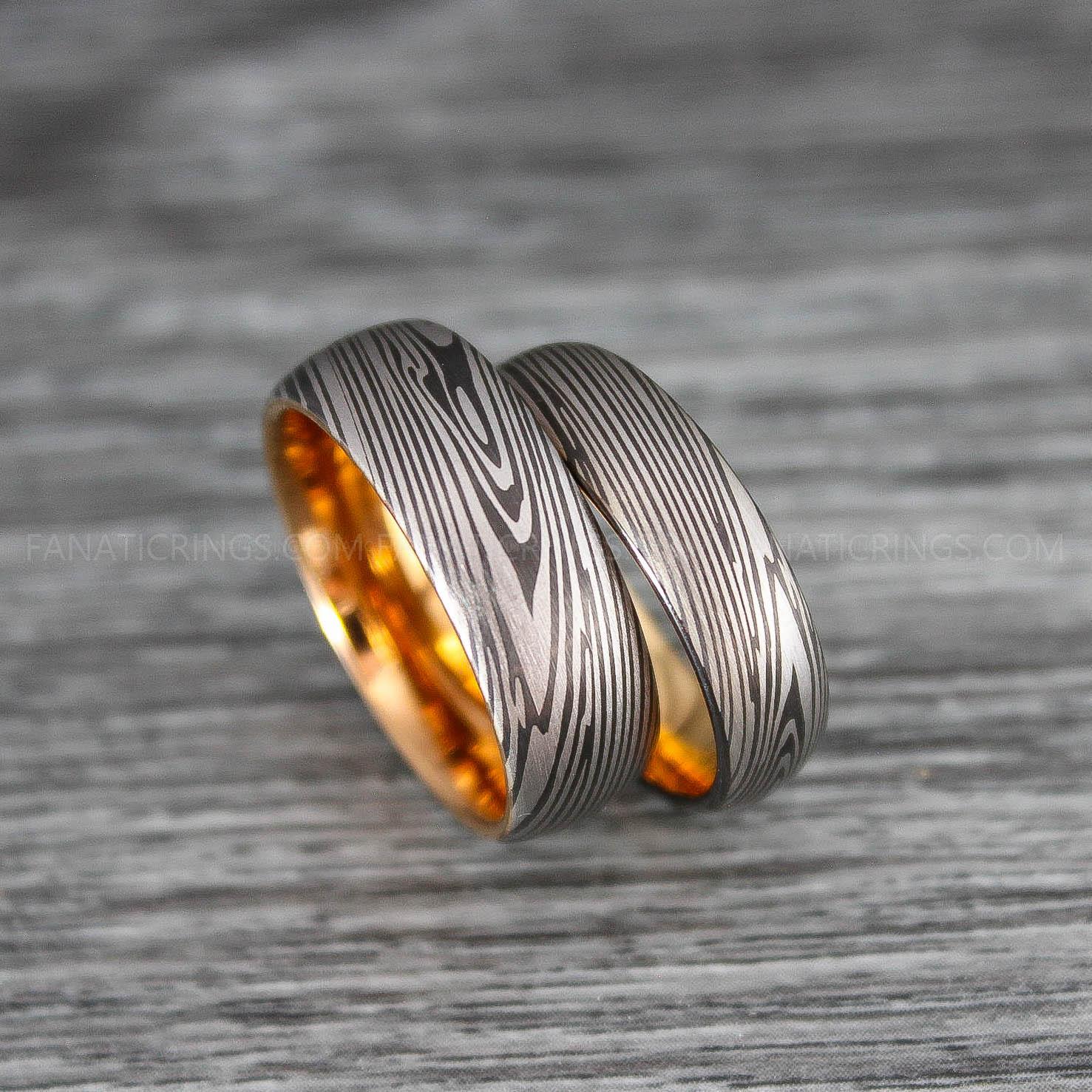 IMG_0085 Damascus Steel Rings, Damascus Steel Jewelry, Damascus Steel Wedding Rings, Damascus Steel Wedding Bands - Image 1