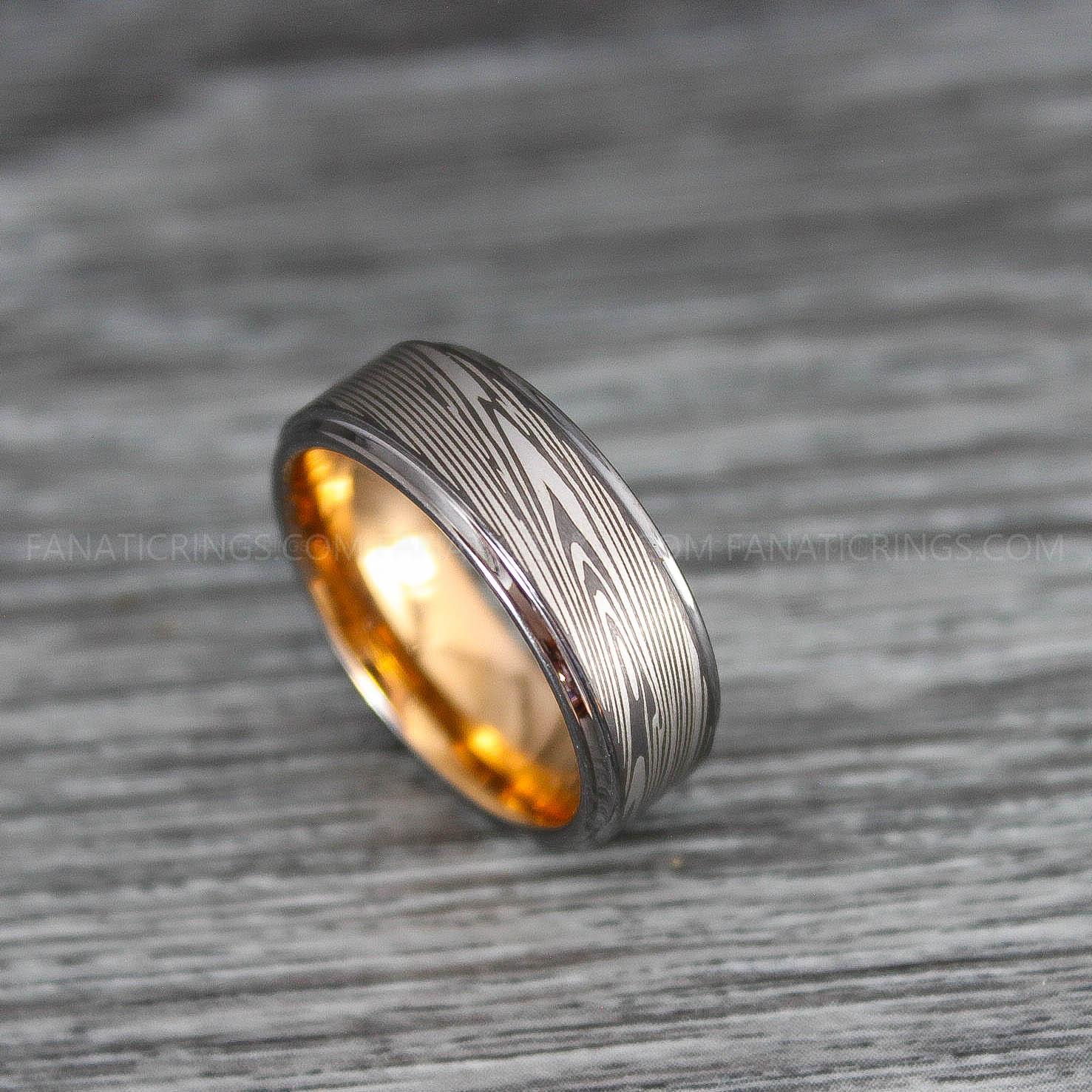 IMG_0090 Damascus Steel Ring, Damascus Steel Jewelry, Damascus Steel Wedding Ring, Damascus Steel Wedding Band - Image 1