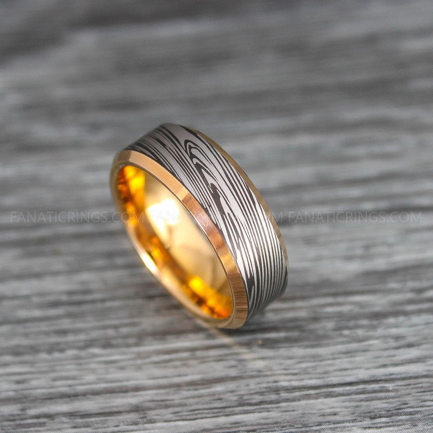 IMG_0092 Damascus Steel Ring, Damascus Steel Jewelry, Damascus Steel Wedding Ring, Damascus Steel Wedding Band - Image 1