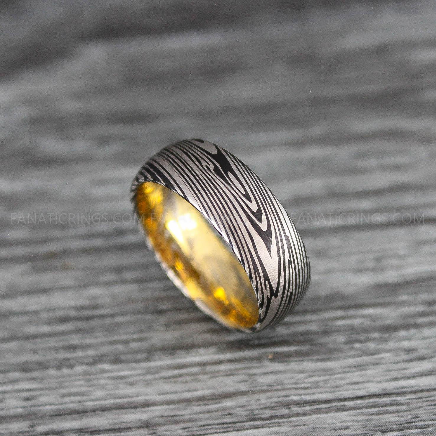 IMG_0094 Damascus Steel Ring, Damascus Steel Jewelry, Damascus Steel Wedding Ring, Damascus Steel Wedding Band - Image 1