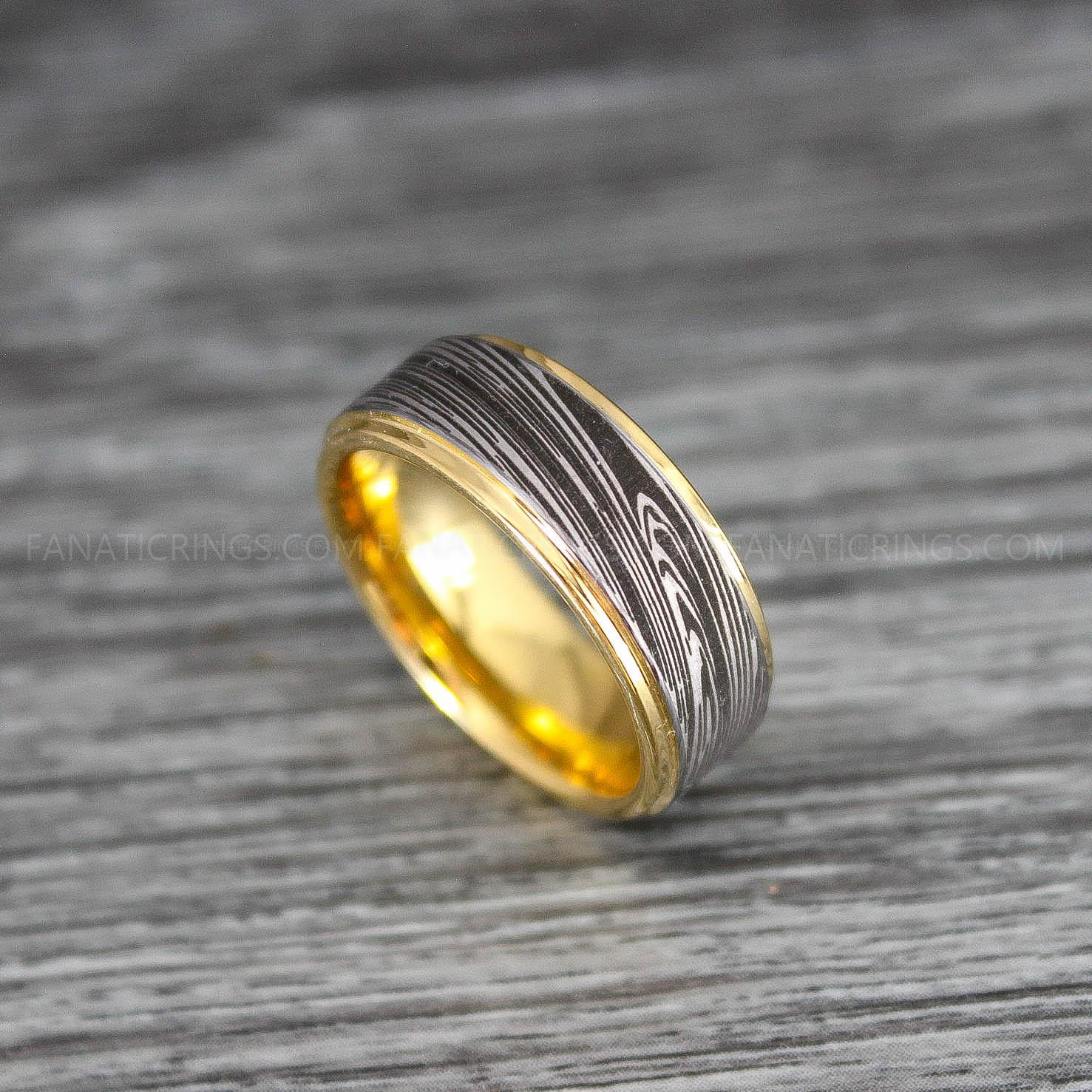 IMG_0095 Damascus Steel Ring, Damascus Steel Jewelry, Damascus Steel Wedding Ring, Damascus Steel Wedding Band - Image 1