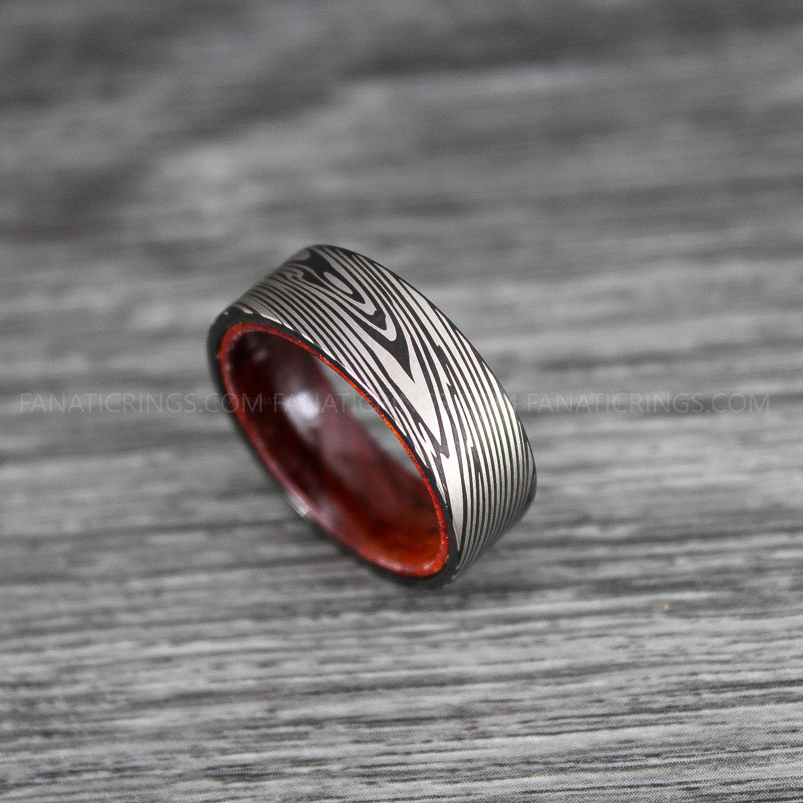IMG_0099 Damascus Steel Ring, Damascus Steel Jewelry, Damascus Steel Wedding Ring, Damascus Steel Wedding Band - Image 1
