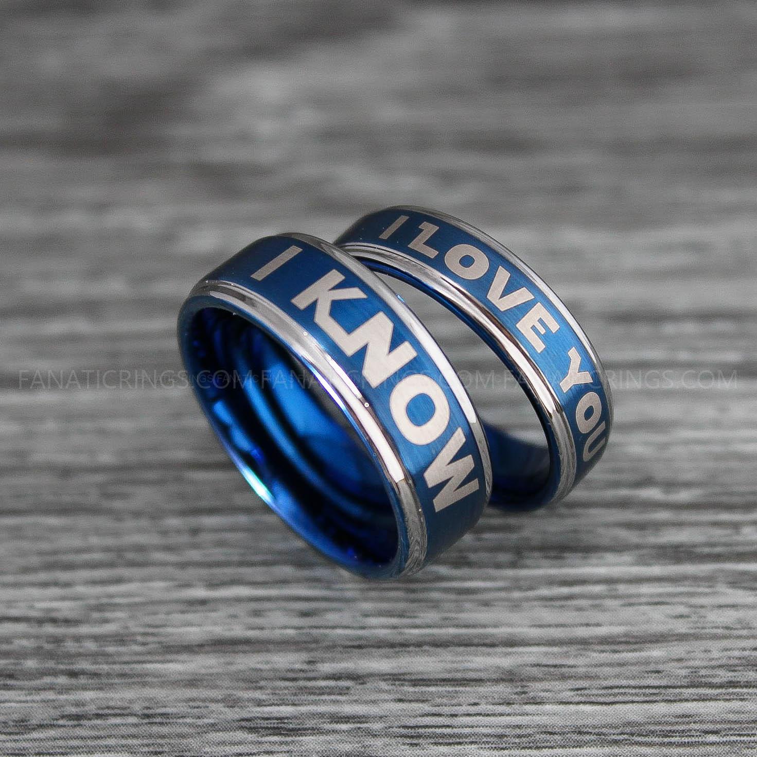 IMG_0104 I Love You I Know Rings, Aurebesh Rings, Black Wedding Bands, Aurebesh Wedding Bands, Aurebesh Wedding Rings, Aurebesh Jewelry - Image 1