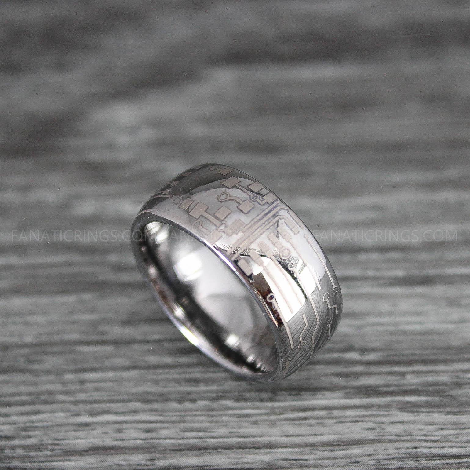 IMG_0129 Circuit Board Ring, Gamer Ring, Gamer Jewelry, Circuit Board Ring, Gamer Wedding Band - Image 1