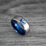 Howling Wolves Ring, Wolf Ring, Howling Wolf Ring, Howling Wolf Jewelry, Howling Wolf Wedding Band - Image 4