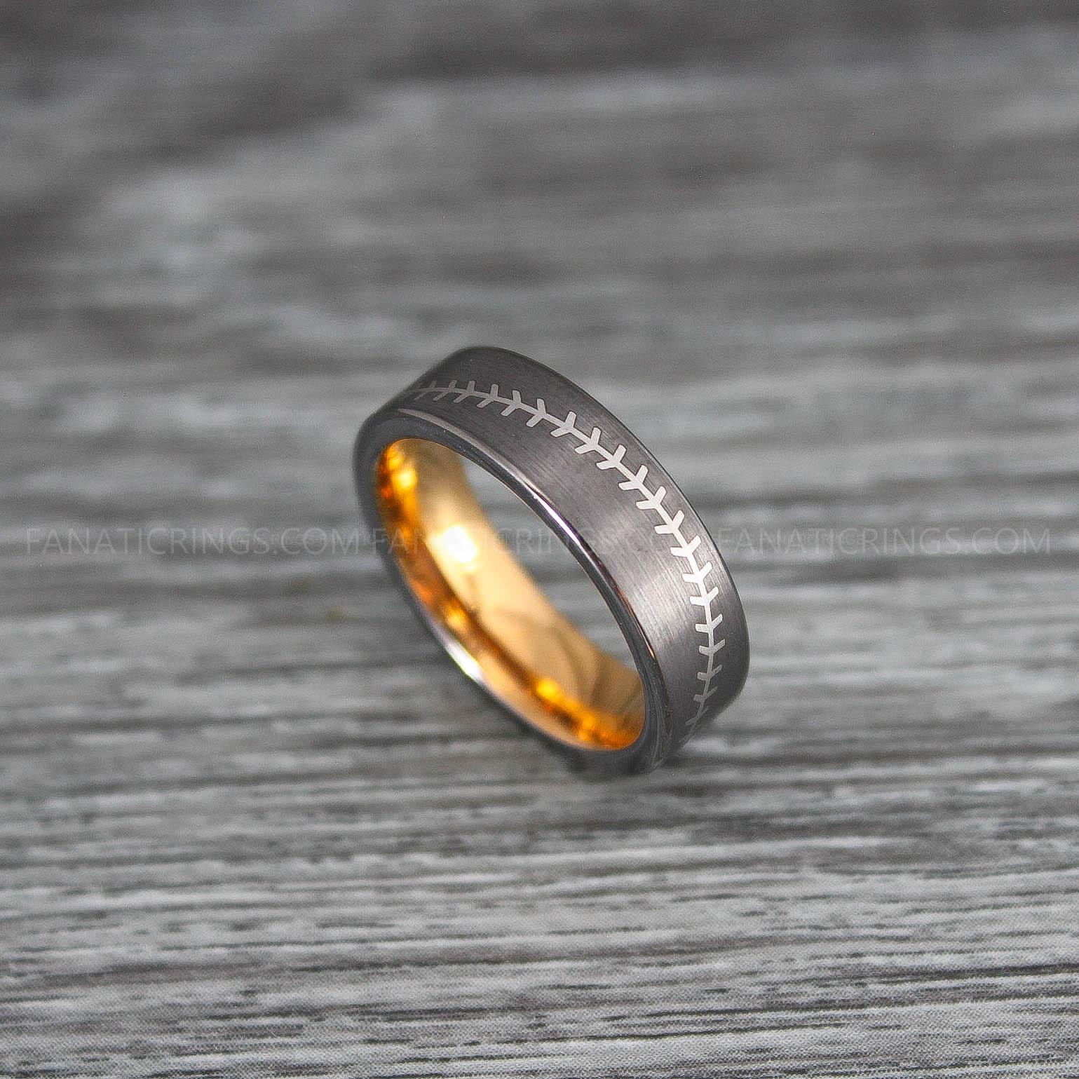 IMG_0134 Baseball Ring, Baseball Wedding Ring, Baseball Wedding Band, Baseball Jewelry - Image 1