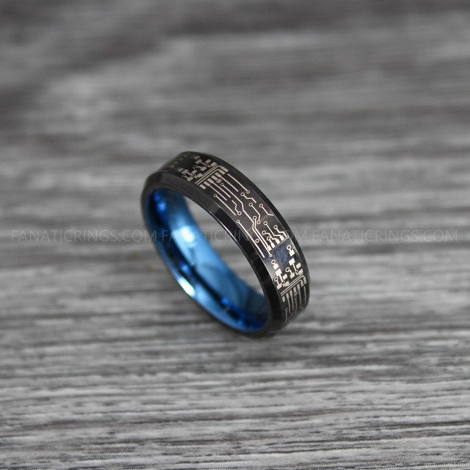 IMG_0135 Circuit Board Ring, Gamer Ring, Gamer Jewelry, Circuit Board Ring, Gamer Wedding Band - Image 1