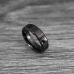 Black Wedding Bands, Couple Rings, Black Wedding Rings, Black Tungsten Rings - Image 3