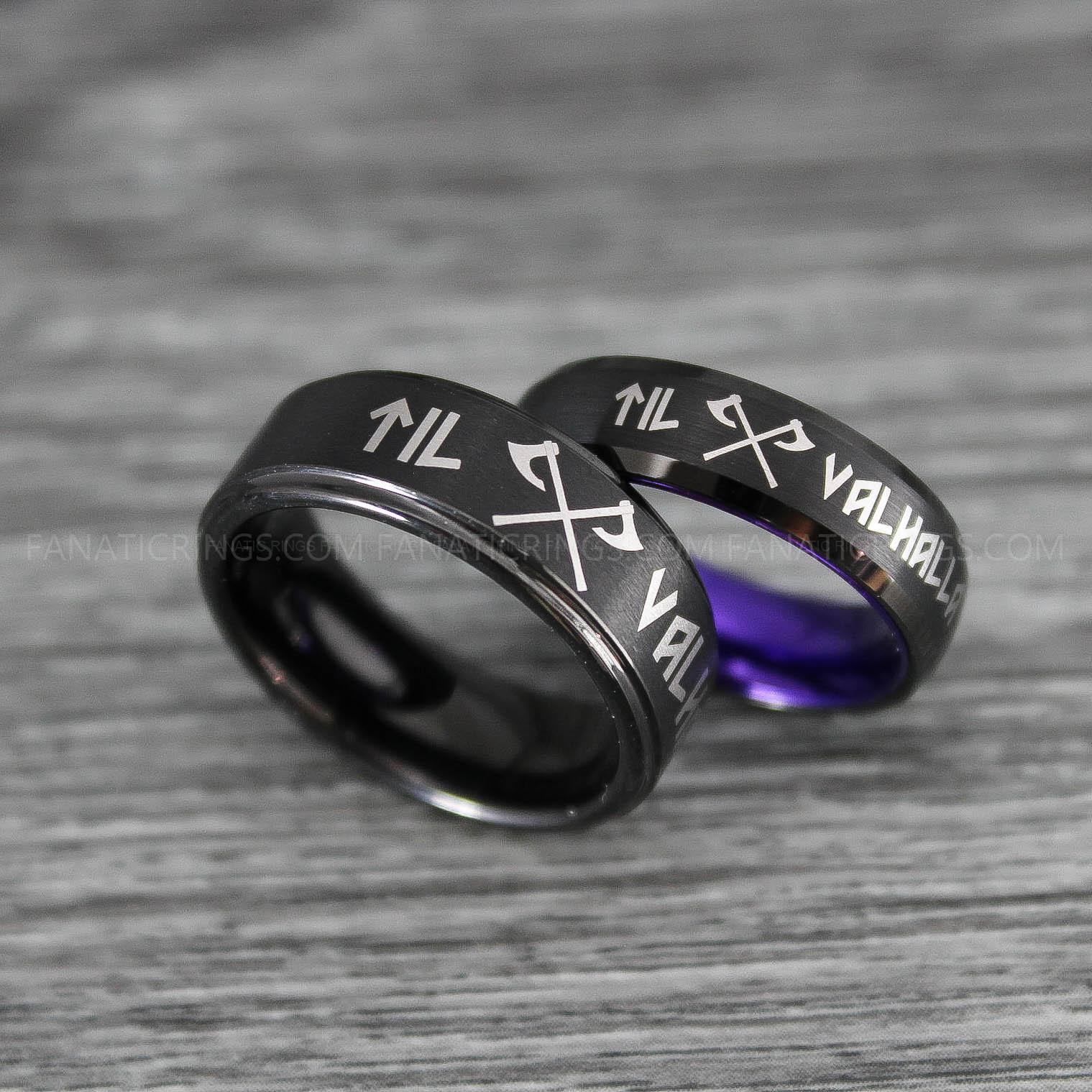 IMG_0144 Til Valhalla Rings, Vikings Rings, Runes Rings, Nordic Rings, Norsemen Rings, Nordic Runes Rings - Image 1