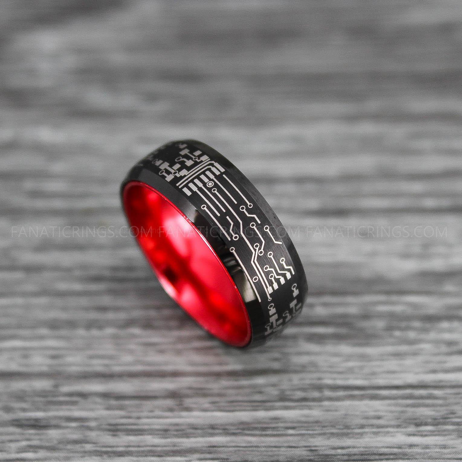 IMG_0164 Circuit Board Ring, Gamer Ring, Gamer Jewelry, Circuit Board Ring, Gamer Wedding Band - Image 1