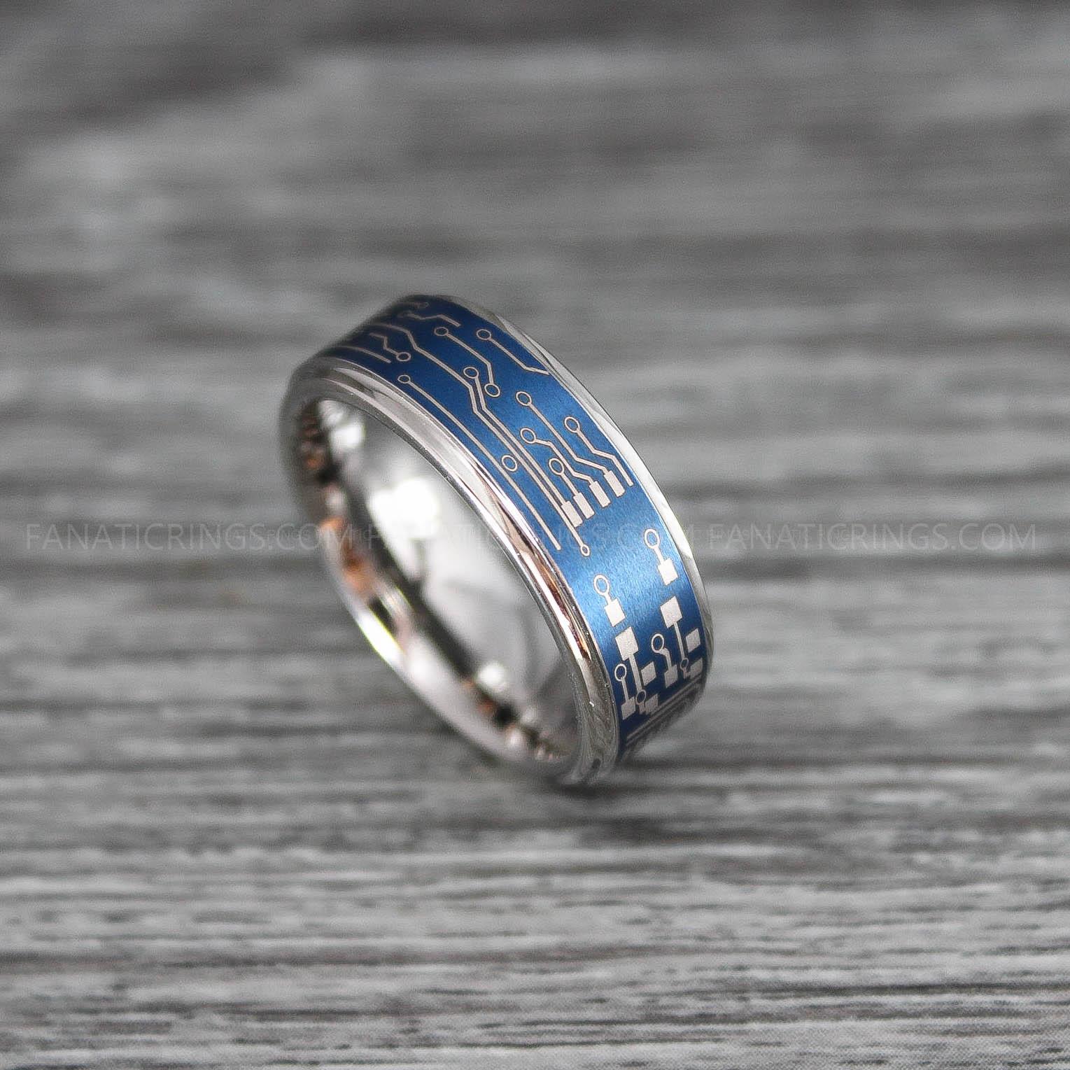 IMG_0167 Circuit Board Ring, Gamer Ring, Gamer Jewelry, Circuit Board Ring, Gamer Wedding Band - Image 1