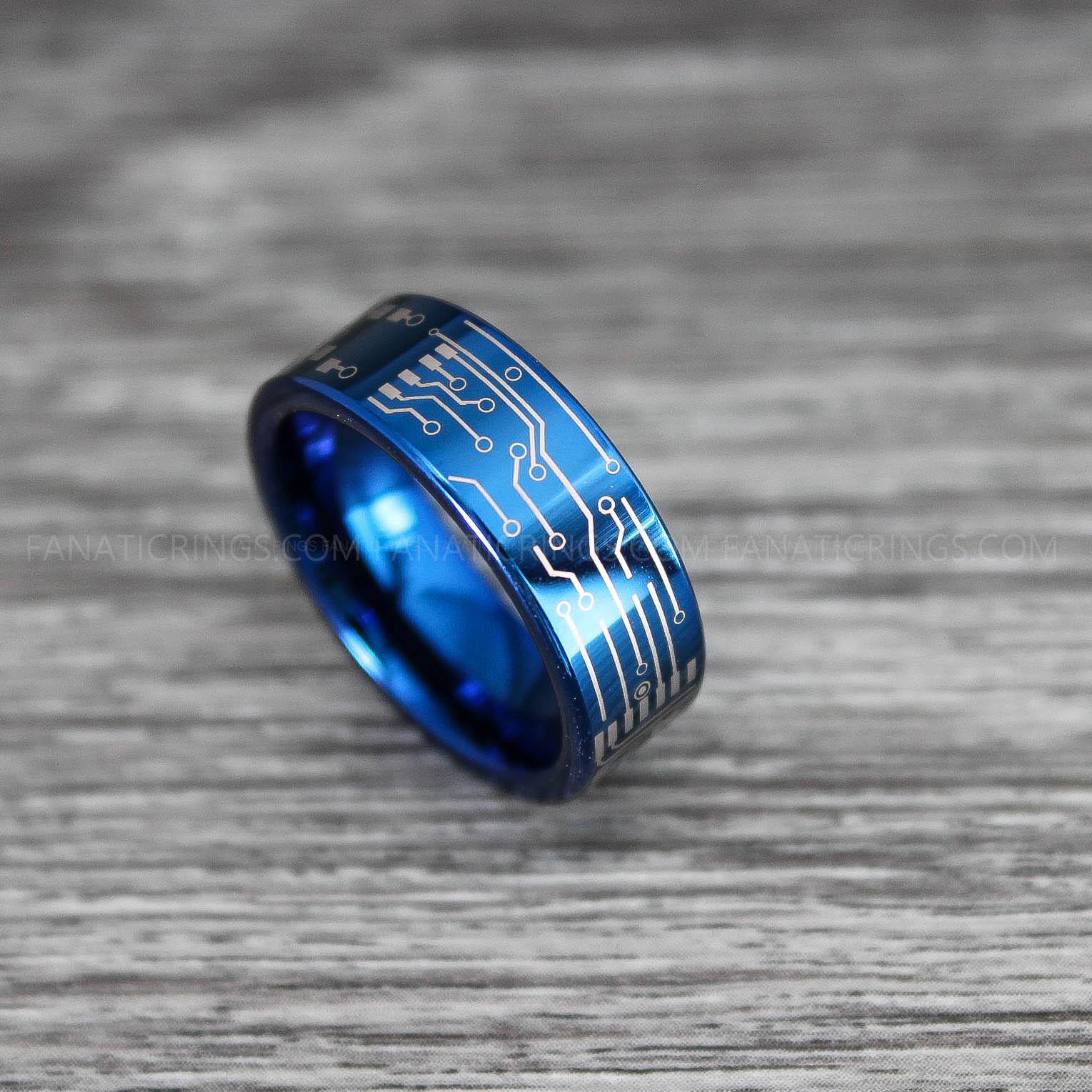 IMG_0169 Circuit Board Ring, Gamer Ring, Gamer Jewelry, Circuit Board Ring, Gamer Wedding Band - Image 1
