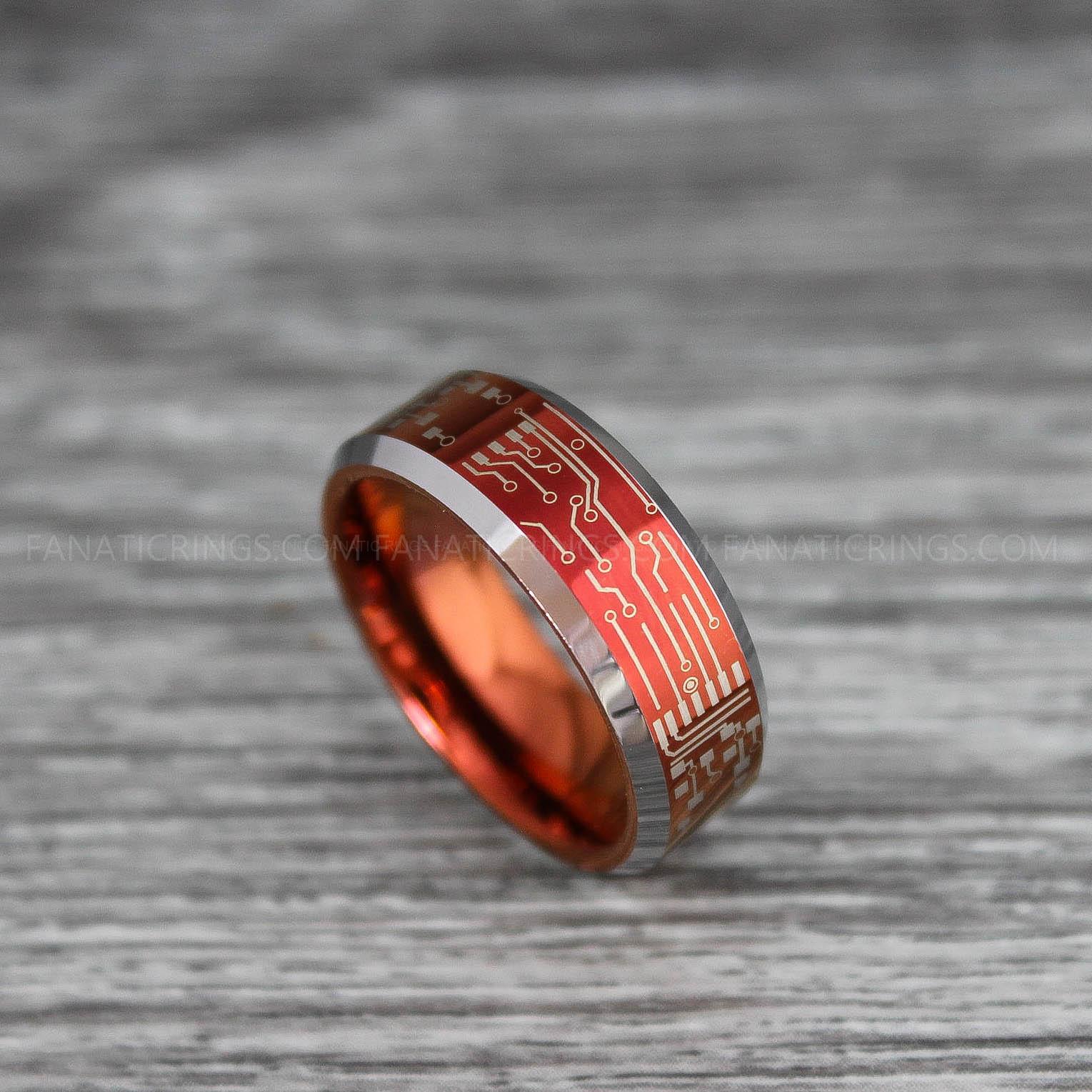 IMG_0171 Circuit Board Ring, Gamer Ring, Gamer Jewelry, Circuit Board Ring, Gamer Wedding Band - Image 1