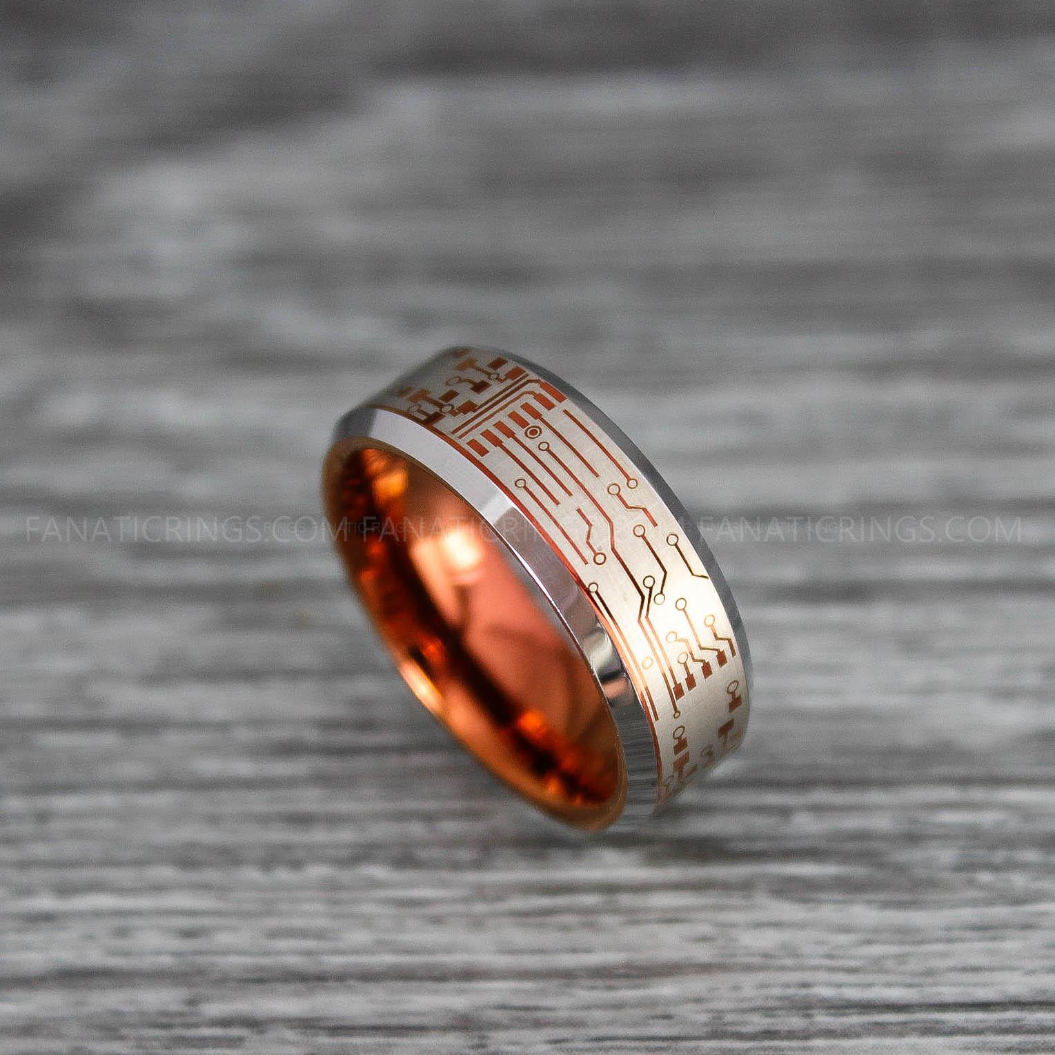 IMG_0172 Circuit Board Ring, Gamer Ring, Gamer Jewelry, Circuit Board Ring, Gamer Wedding Band - Image 1