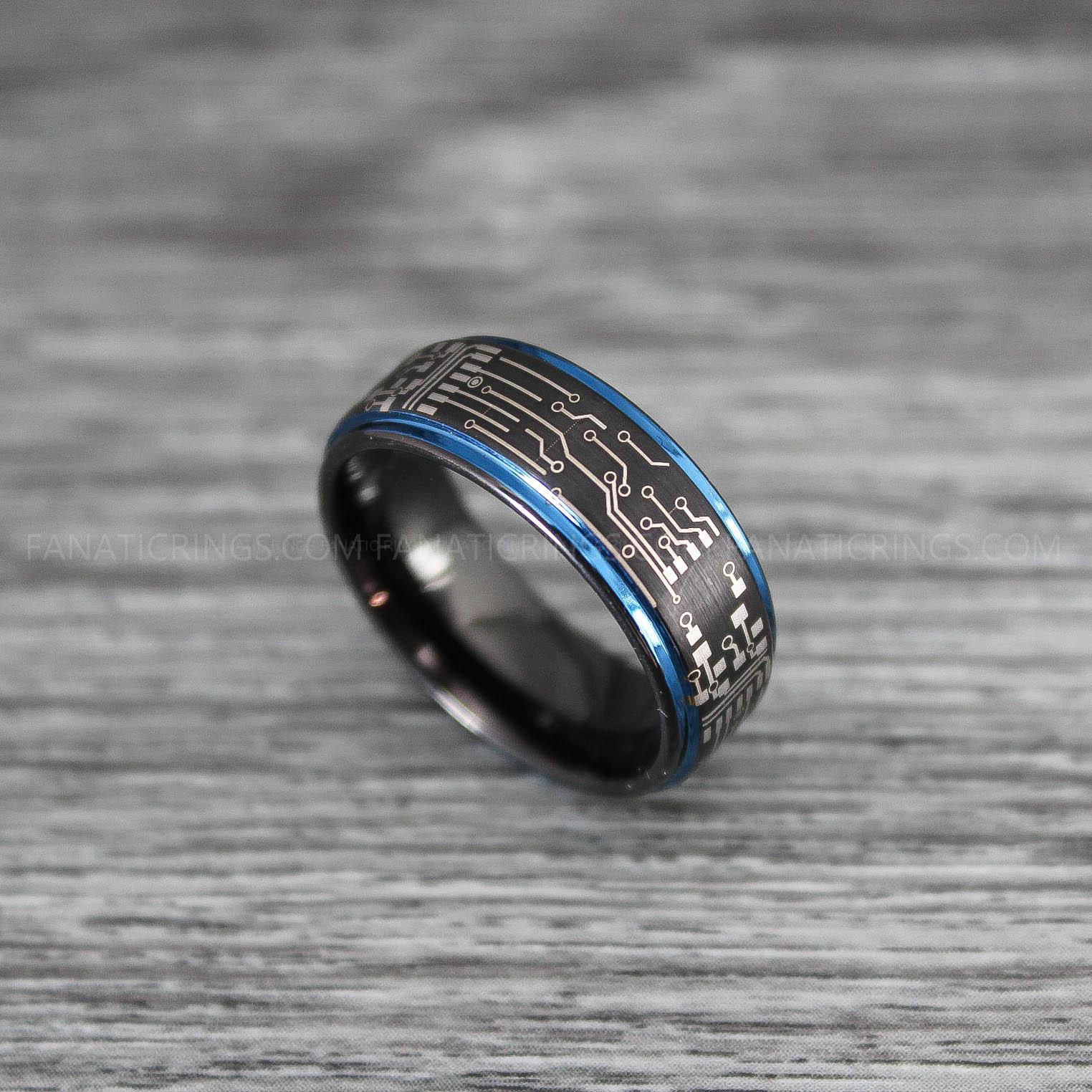 IMG_0175 Circuit Board Ring, Gamer Ring, Gamer Jewelry, Circuit Board Ring, Gamer Wedding Band - Image 1