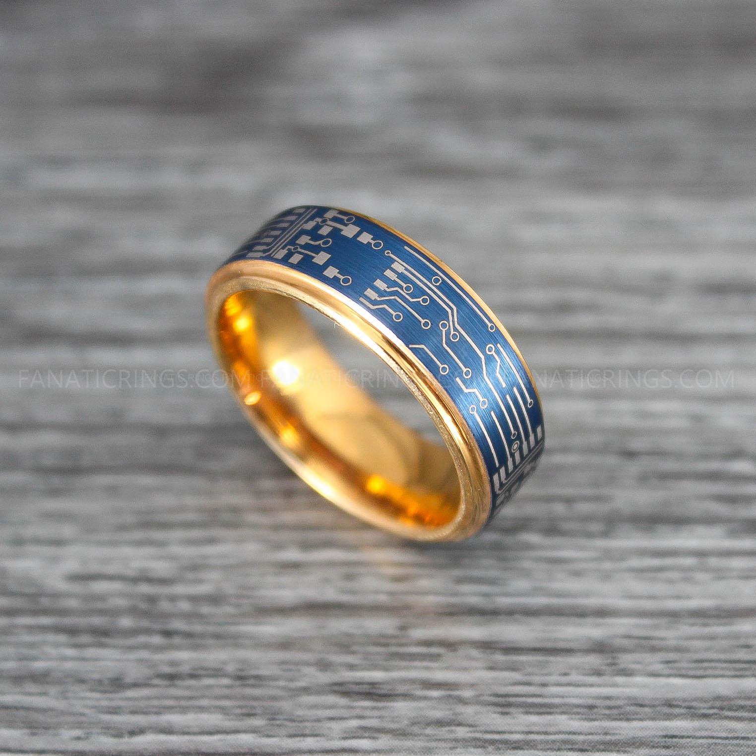 IMG_0177 Circuit Board Ring, Gamer Ring, Gamer Jewelry, Circuit Board Ring, Gamer Wedding Band - Image 1