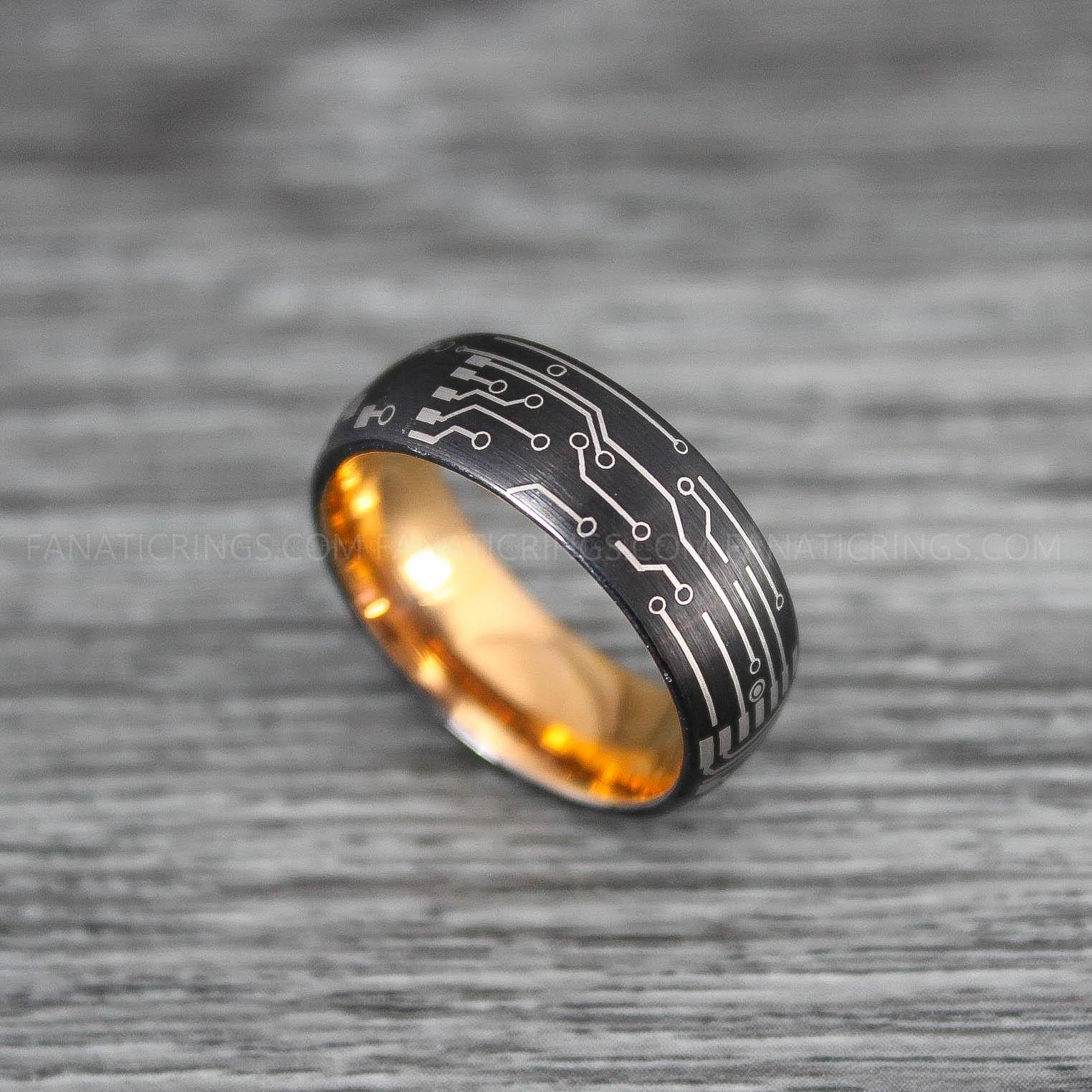 IMG_0180 Circuit Board Ring, Gamer Ring, Gamer Jewelry, Circuit Board Ring, Gamer Wedding Band - Image 1